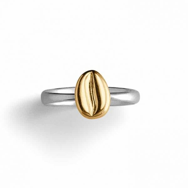 серебряное кольцо с золотом