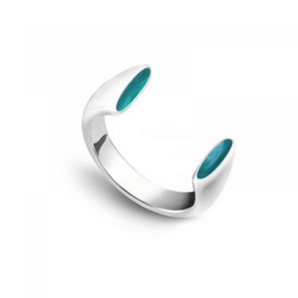 Серебряное кольцо с эмалью - Срібна каблучка з емаллю