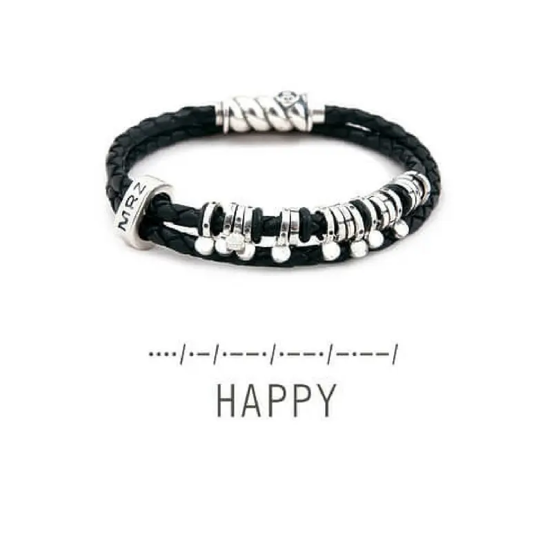 Кожаный браслет с серебром - Шкіряний браслет зі сріблом