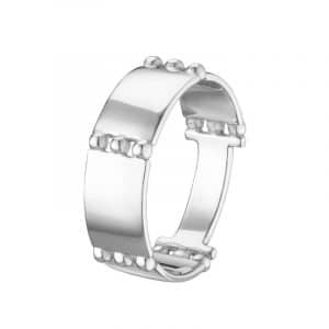 необычное дизайнерское кольцо из серебра фото